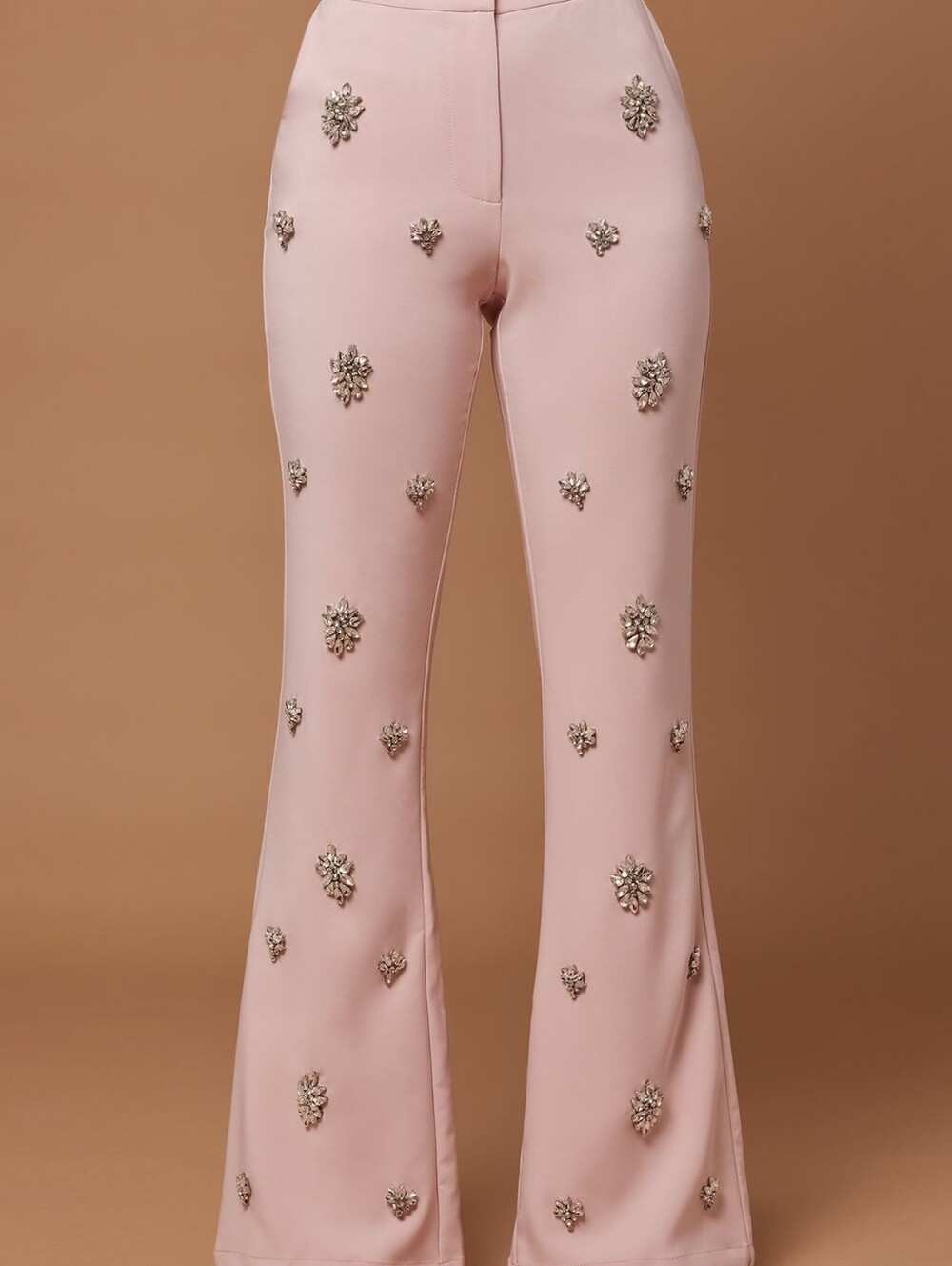 Fashion Nova Pink Embellished Bootcut Pants